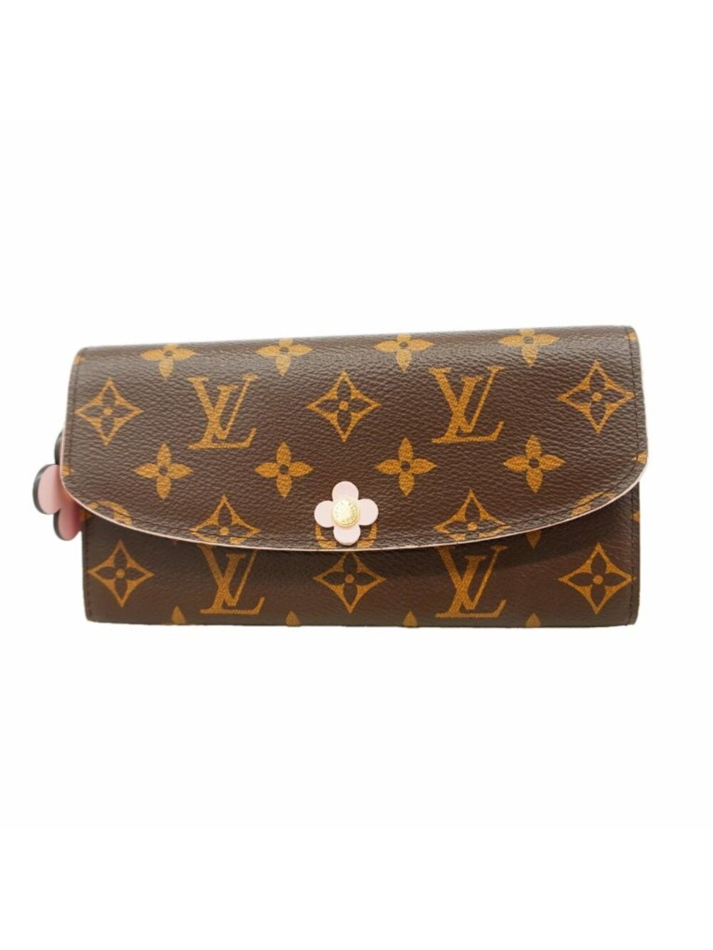 Louis Vuitton Wallet Monogram Portefeuille Emily Flower Charm Hot Pink